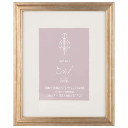 Gold Narrow 5&#x22; x 7&#x22; with Mat Frame, Aspect by Studio D&#xE9;cor&#xAE;